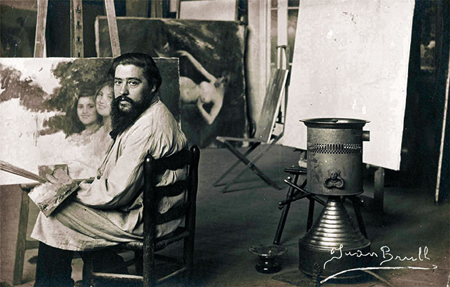 Joan Brull al seu taller. Fotografia de Francesc Serra, 1904. Arxiu Fotogràfic de Barcelona Joan Brull al seu taller. Fotografia de Francesc Serra, 1904. Arxiu Fotogràfic de Barcelona